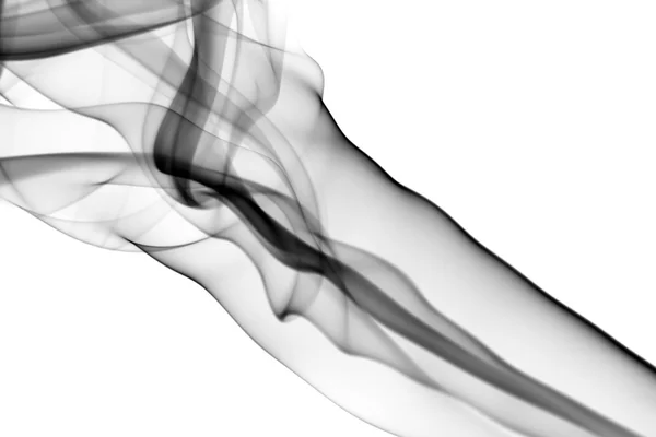 Ondes de fumée abstraites sur blanc — Photo