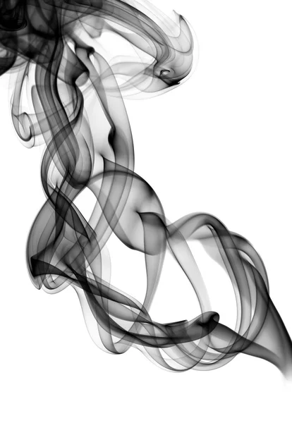Komplexa abstrakta röken virvlar på vit — Stockfoto