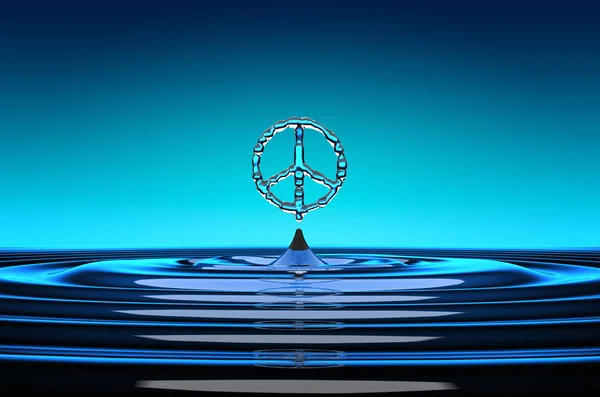 水滴の形をした平和記号 — ストック写真