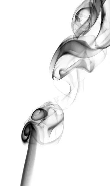 Formes abstraites de fumée sur blanc — Photo