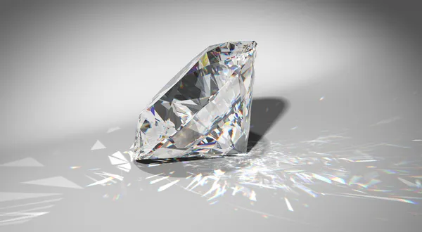 Один большой бриллиант с блестками — стоковое фото