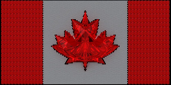 Bandera de Canadá ensamblada de diamantes — Foto de Stock