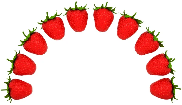 Φράουλα σχήμα αψίδα απομονωθεί — Φωτογραφία Αρχείου