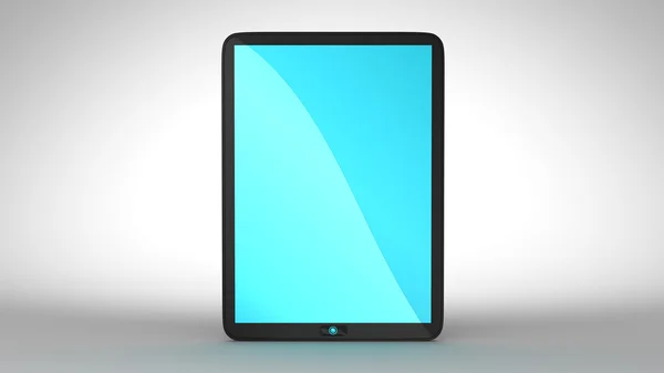 Počítač tablet pc s modré barevné obrazovky — Stock fotografie