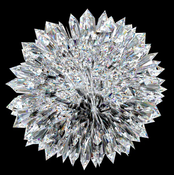 Bola de diamante con estalagmitas agudas —  Fotos de Stock