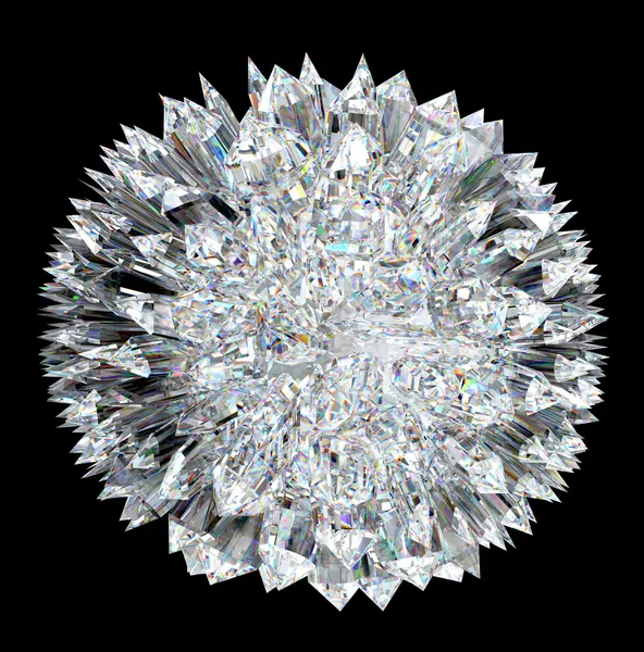 Diamantkugel mit Stalagmiten — Stockfoto