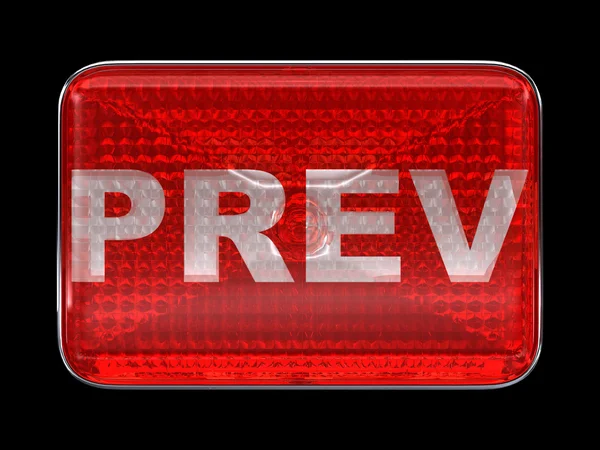 Previous or prev red button — Stock Photo, Image