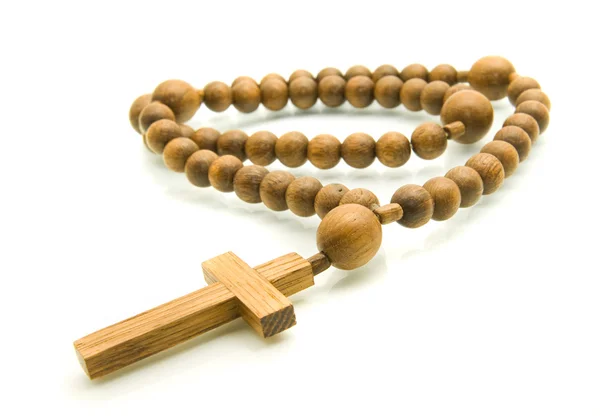 Primo piano di rosario perline — Foto Stock