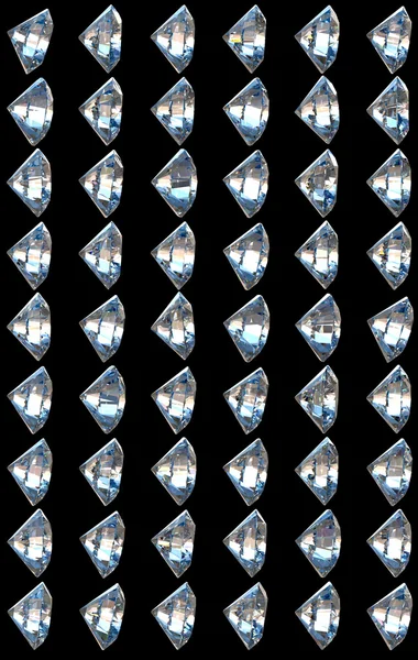 Collage - side views of diamonds — Stock Photo, Image