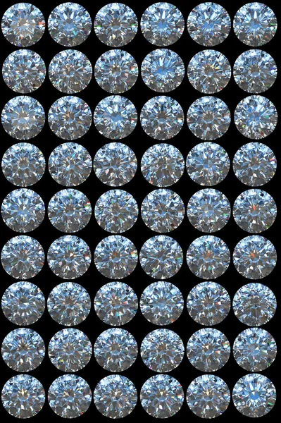 Collage - Top vedute di diamanti — Foto Stock
