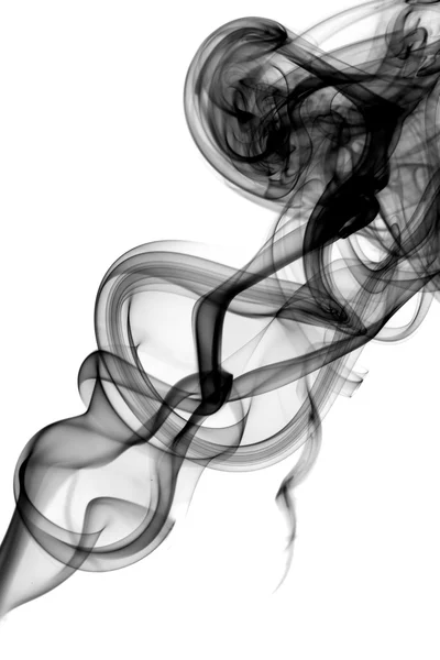 Abstract smoke swirls on white — Stock Photo, Image