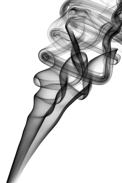 Modello di fumo astratto complesso su bianco — Foto Stock