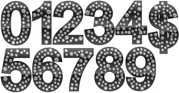 Diamond numerals and dollar symbol — Stock Photo, Image