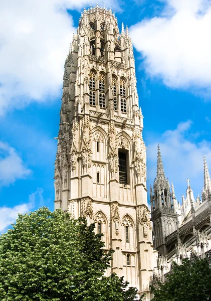 Notre dame Katedrali kulede rouen — Stok fotoğraf