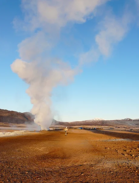 Krafla, geothermisch gebied, IJsland. — Stockfoto