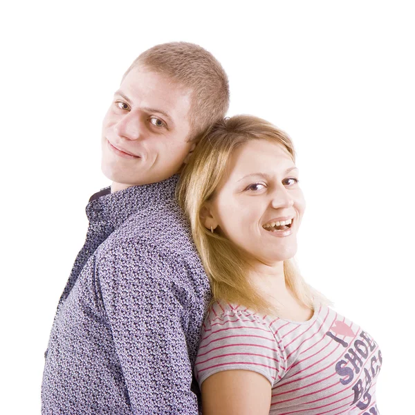 Unga förtjust manen och kvinnan — Stockfoto