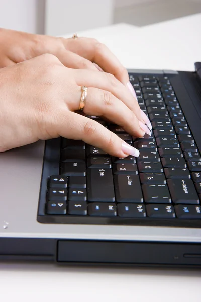 stock image Hands on the keyboard