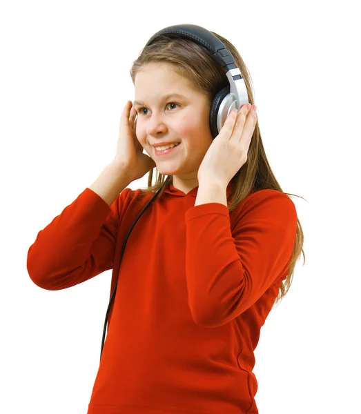 Tyttö kuuntelee musiikkia — kuvapankkivalokuva