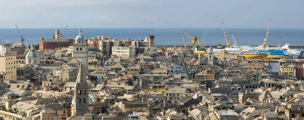 Genova, the old town panorama — Stock Photo, Image