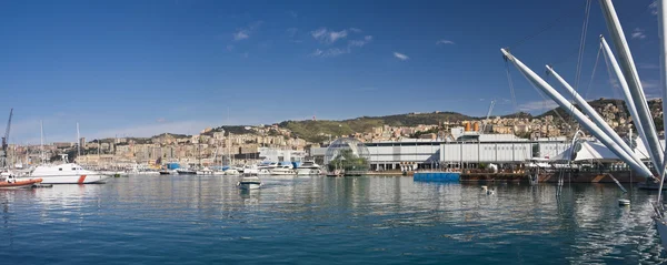 Genova, panorama di porto antico — Foto Stock