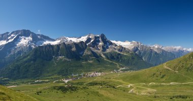 Tonale pass, panorama clipart