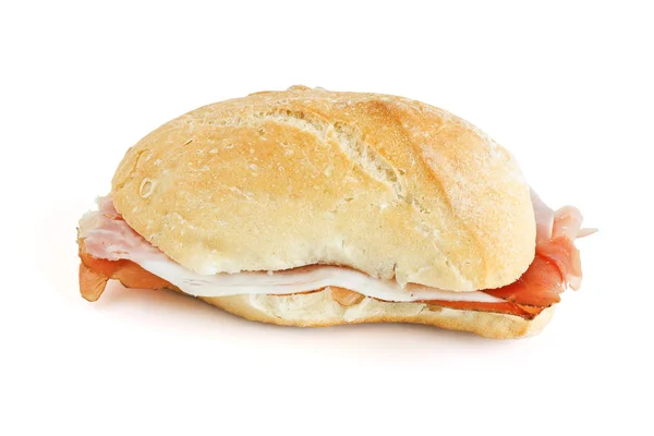 Loaf with ham and speck — Stock Photo, Image