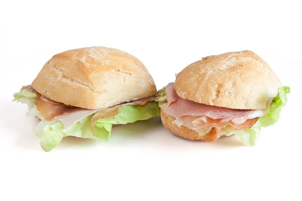 stock image Two jam and lettuce sandwhiches