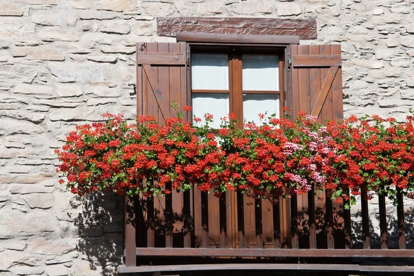Balcony with flowers — Stock Photo, Image