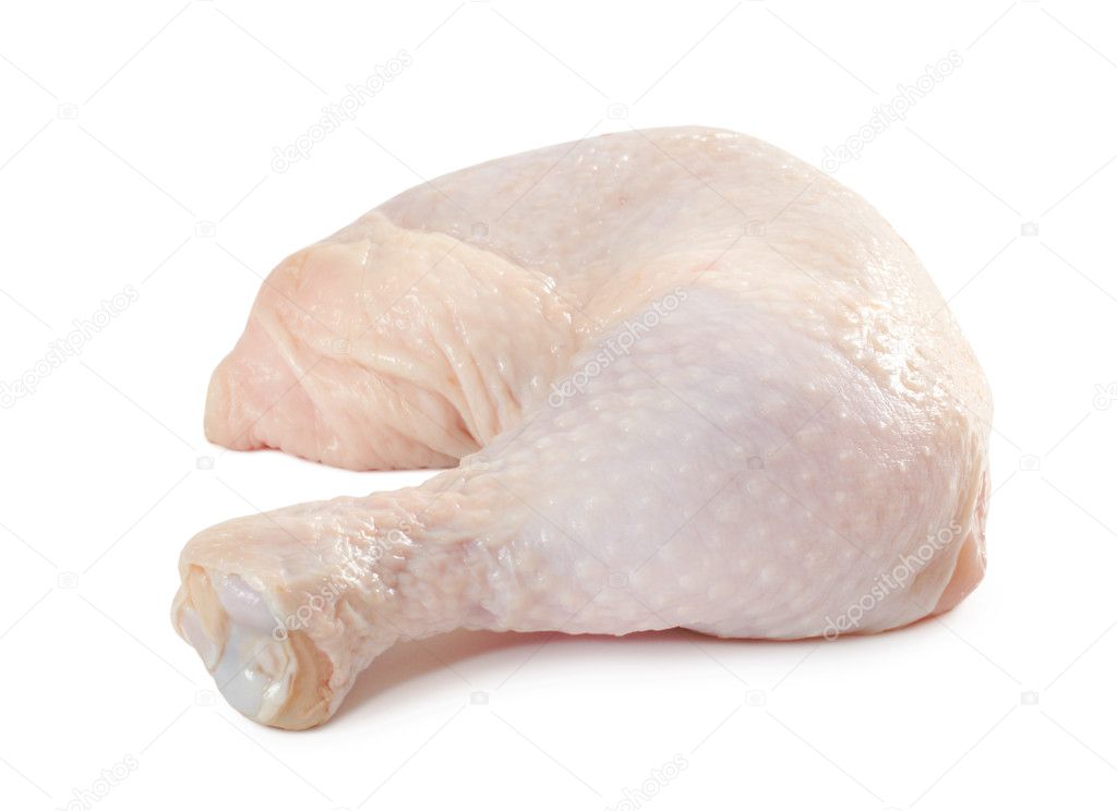 Fresh raw chicken leg