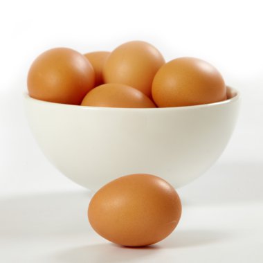 Fresh brown eggs clipart