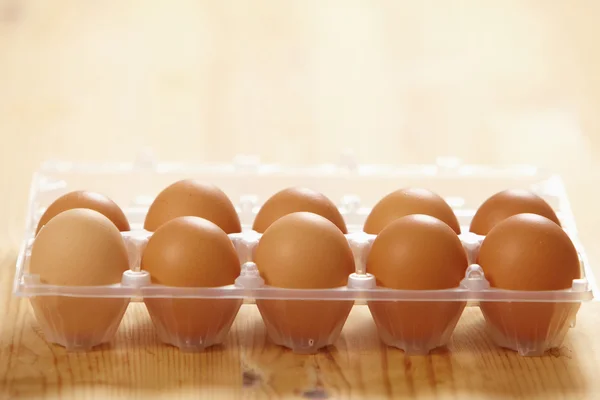 新鲜的棕色鸡蛋 — 图库照片