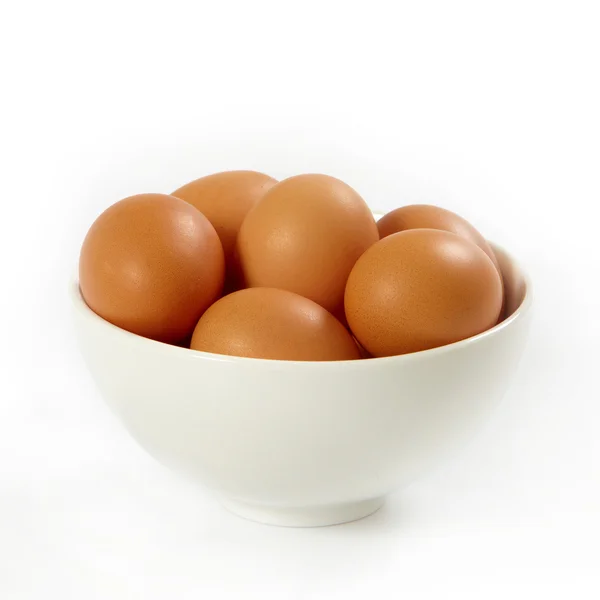 Färska bruna ägg — Stockfoto