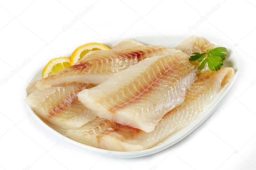 Fresh raw fish fillet