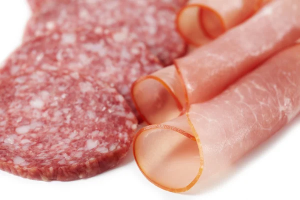 Prosciutto and salami — Stock Photo, Image
