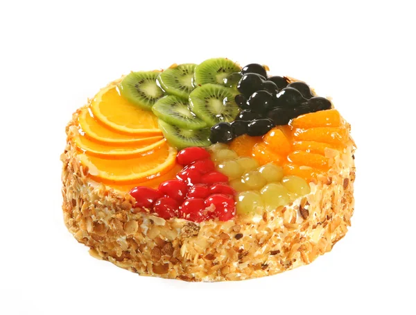 Κέικ με φρέσκα φρούτα — Φωτογραφία Αρχείου