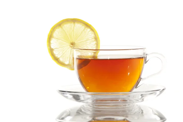 Φλιτζάνι τσάι με λεμόνι / φλυτζάνι τσαγιού — Φωτογραφία Αρχείου