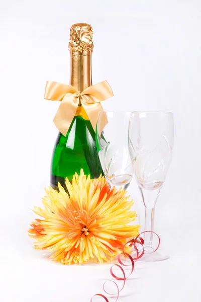 Дві склянки шампанського — стокове фото