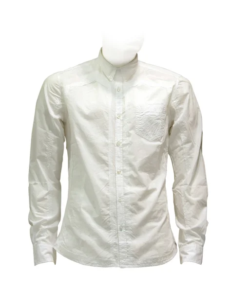 Camisa branca com mangas compridas — Fotografia de Stock
