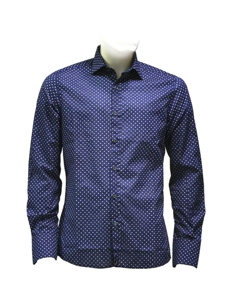 Mavi gömlek desen ile — Stok fotoğraf