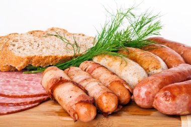 Grilled sausages clipart