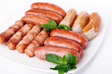 Grilled sausages clipart