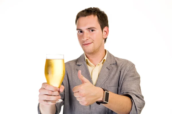 stock image Man with a beer