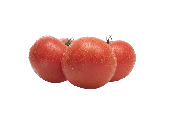 Grupo de tomates maduros sobre fondo blanco —  Fotos de Stock