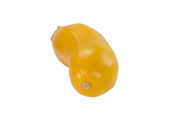 Abobrinha amarela sobre um fundo branco — Fotografia de Stock