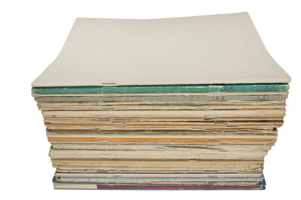 Stack of magazines with blank cover — Stock Photo, Image