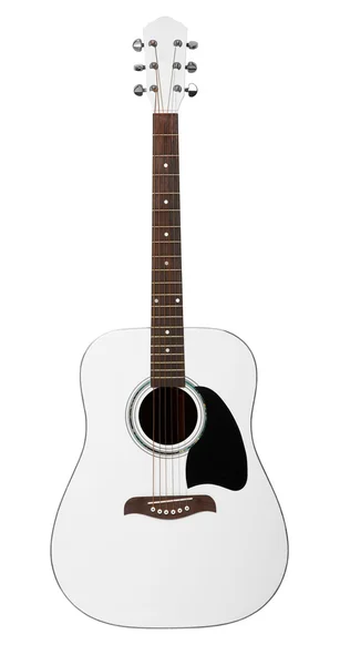 stock image White acoustic guitar