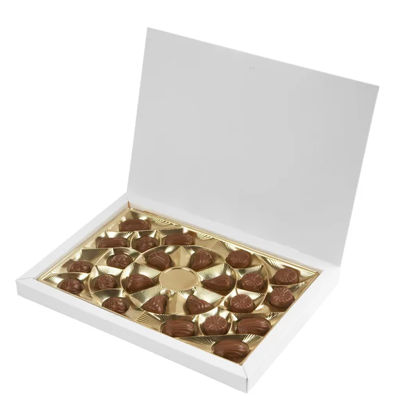 Kotak dengan cokelat — Stok Foto