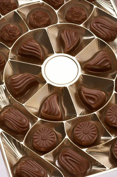 Scatola con cioccolatini — Foto Stock