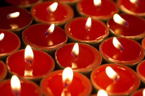 Candles in darkness — Stock Photo, Image