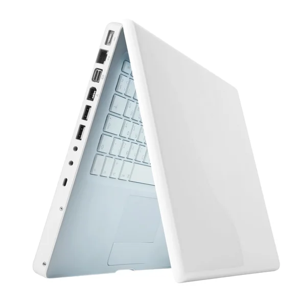 Fehér laptop — Stock Fotó